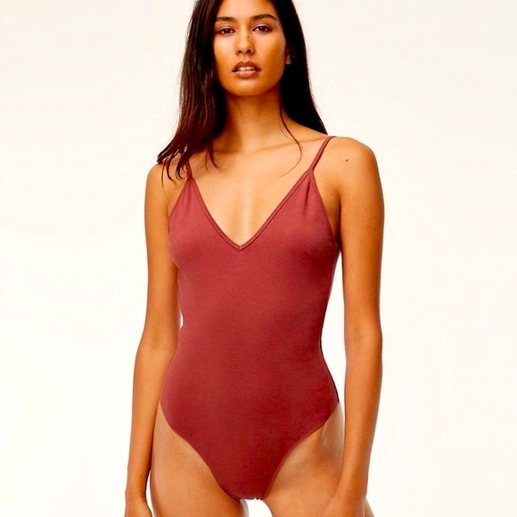 Sunday Best Annie bodysuit in Red Rust - Picture 1 of 2